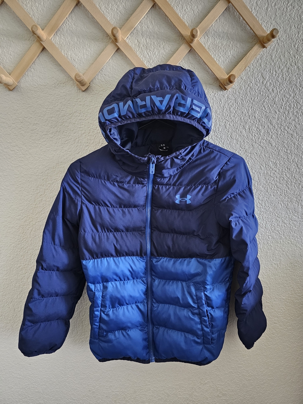 Under Armour Kids' Blue Hooded Puffer Jacket